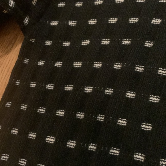 Vintage Black White Doted Pullover 1/4 Zip Sweater Large - Picture 4 of 4